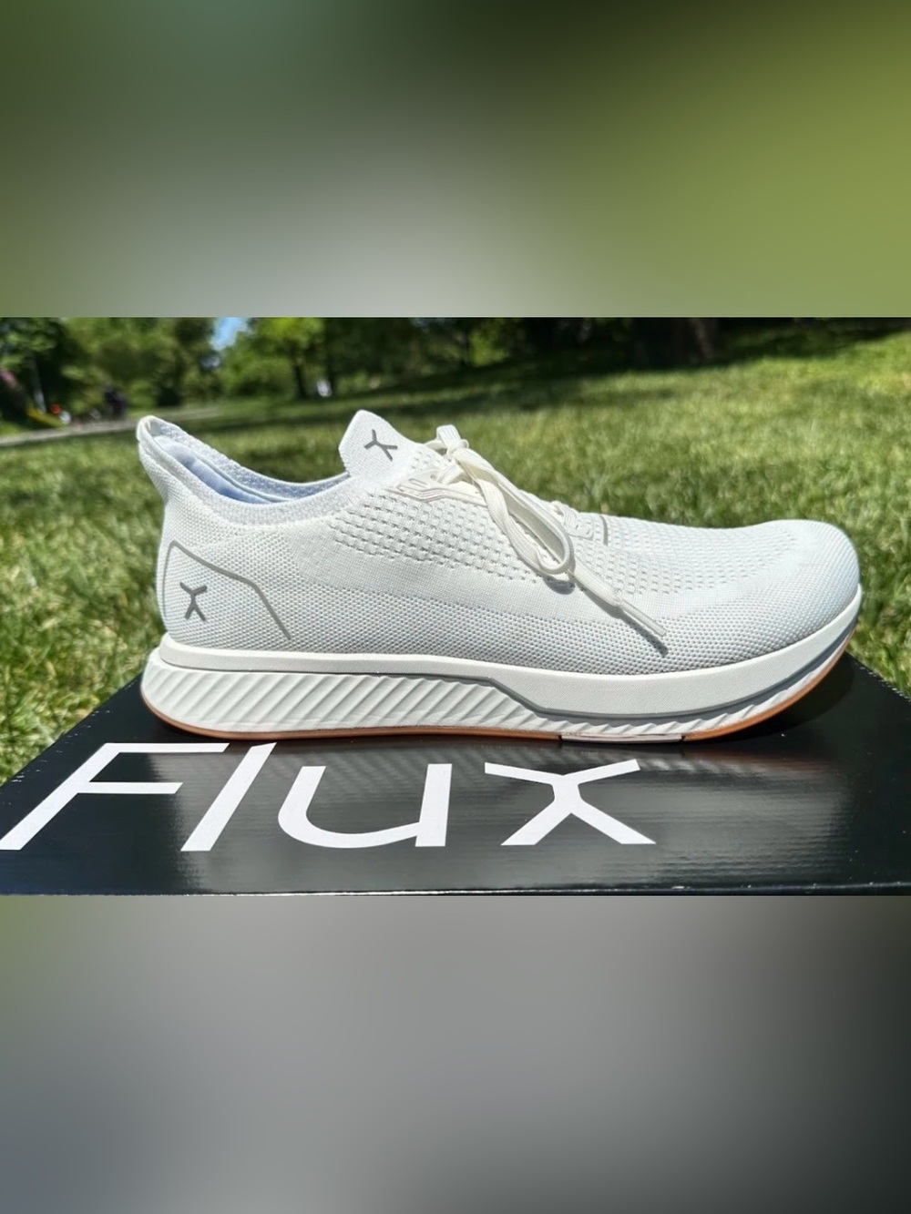 Flux Footwear Adapt Runner in the White Gum colorway.